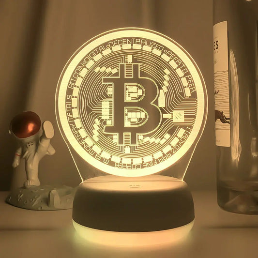 Lampe LED Bitcoin Magique - Evidence.Luminaire