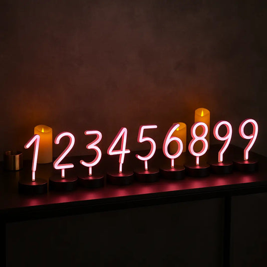 Lumière Néon numéro - Evidence.Luminaire