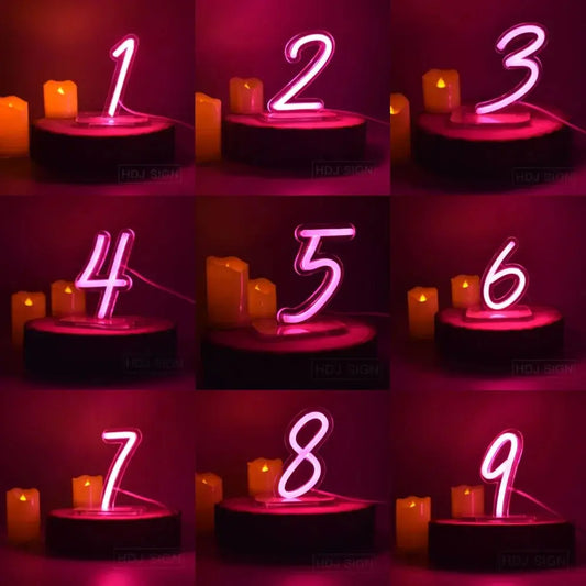 Lumière Néon numéro - Evidence.Luminaire